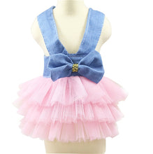 Load image into Gallery viewer, Summer Dress for Dog Pets Dog Clothes Chihuahua Wedding Dress Skirt Puppy Clothing Spring Dresses for Dogs Jean Pet Clothes XS-L