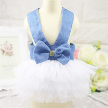 Load image into Gallery viewer, Summer Dress for Dog Pets Dog Clothes Chihuahua Wedding Dress Skirt Puppy Clothing Spring Dresses for Dogs Jean Pet Clothes XS-L