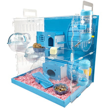 Load image into Gallery viewer, Hamster Cage Acrylic Transparent Golden Bear Big Villa Double-layer Nest Hedgehog  Supplies Package Complete
